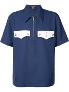 Calvin Klein Zip Fastened Polo Shirt - Blue