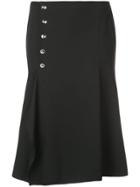 Narciso Rodriguez Side Buttons Skirt - Black