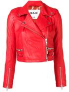 S.w.o.r.d 6.6.44 Cropped Biker Jacket - Red