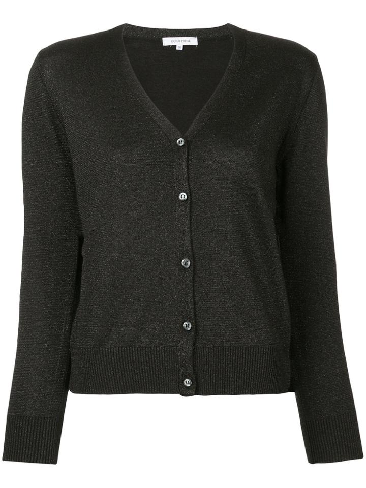 Guild Prime V-neck Glitter Cardigan - Black