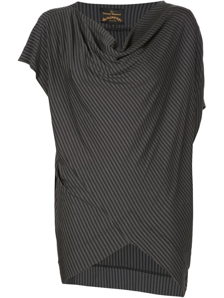 Vivienne Westwood Anglomania Striped Asymmetric Top