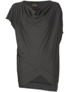 Vivienne Westwood Anglomania Striped Asymmetric Top