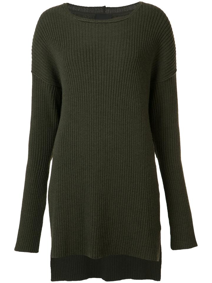 Josh Goot Ribbed Detail Jumper, Women's, Size: Xs, Green, Wool