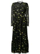 Philosophy Di Lorenzo Serafini Long Floral Print Dress - Black