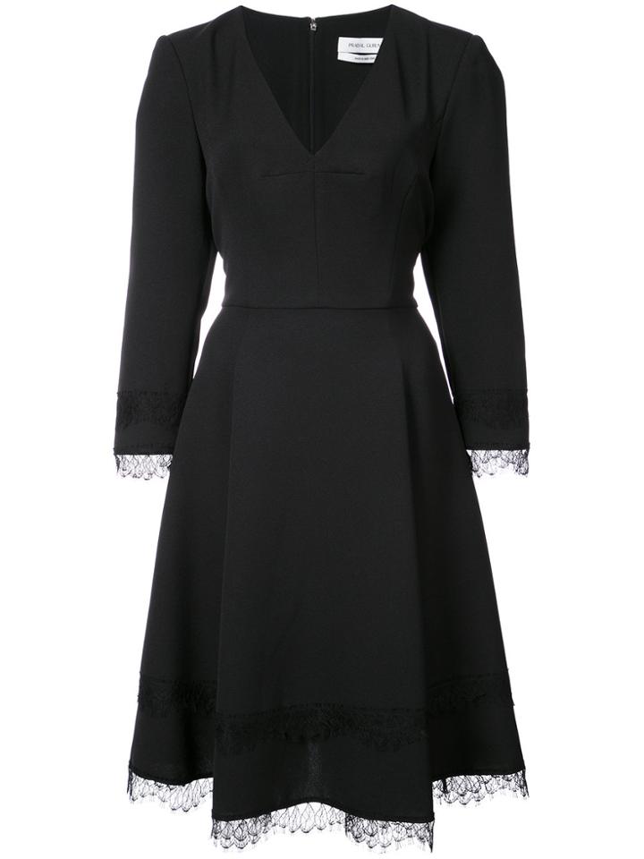 Prabal Gurung V-neck Lace Dress - Black