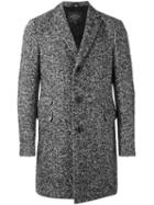 Tod's Herringbone Coat, Men's, Size: Large, Black, Polyester/spandex/elastane/viscose/virgin Wool