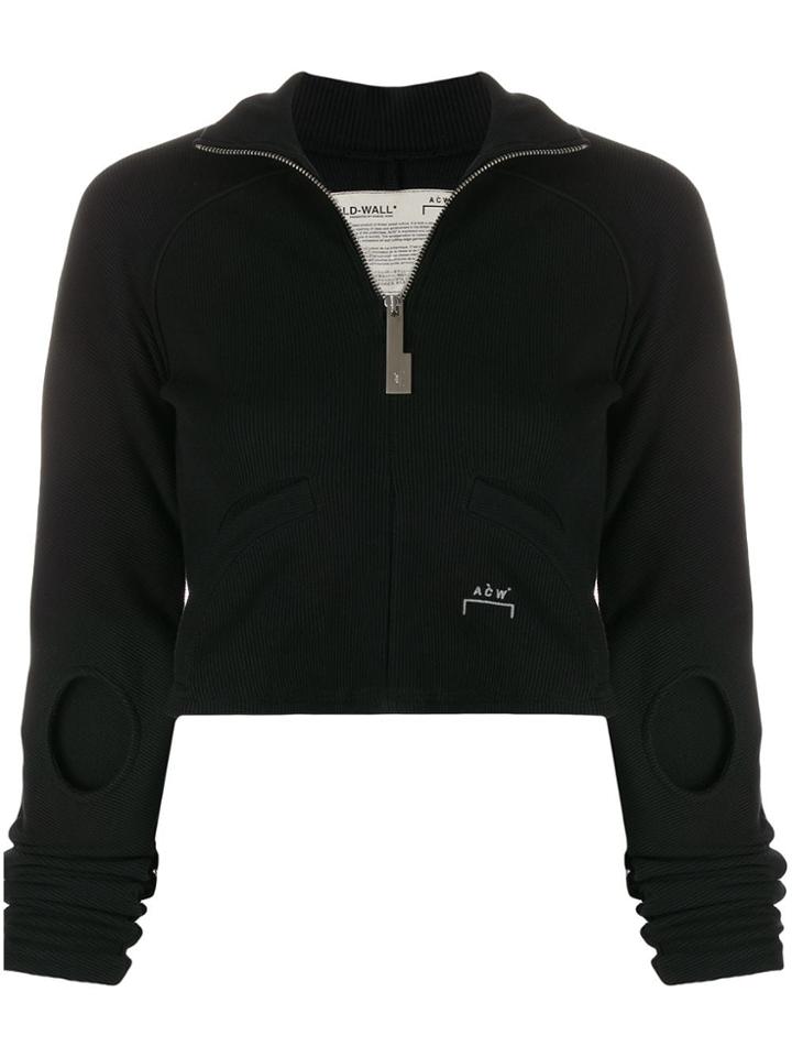 A-cold-wall* Knitted Cut-out Crop Top - Black