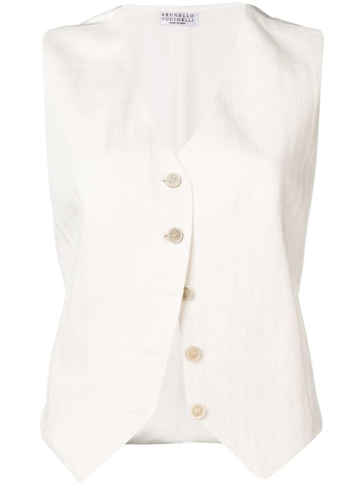 Brunello Cucinelli Single Breasted Waistcoat - Neutrals