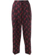 Ymc Paisley Cropped Trousers - Blue