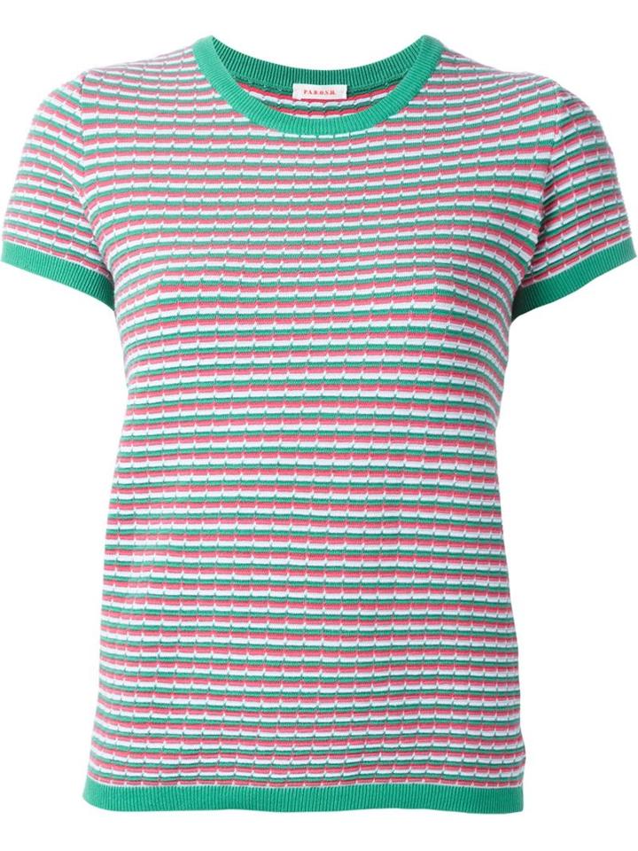 P.a.r.o.s.h. Knitted T-shirt, Women's, Size: Small, Green, Cotton/spandex/elastane