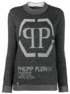 Philipp Plein Logo Lurex Jumper - Black