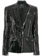 Unconditional Two-tone Sequinned Jacket - Black