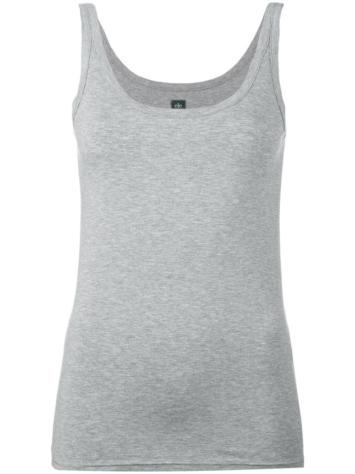 Eleventy - Scoop Neck Vest - Women - Spandex/elastane/modal - M, Grey, Spandex/elastane/modal