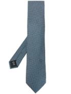 Ermenegildo Zegna Woven Embroidered Tie - Blue