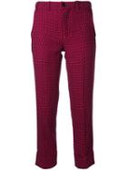 Julien David Dot Print Tailored Trousers, Women's, Size: Xs, Red, Cotton/polyester/wool