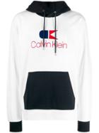 Calvin Klein Jeans Est. 1978 Logo Print Colour Block Hoodie - White