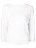 Elisabetta Franchi Round Neck Jumper - White