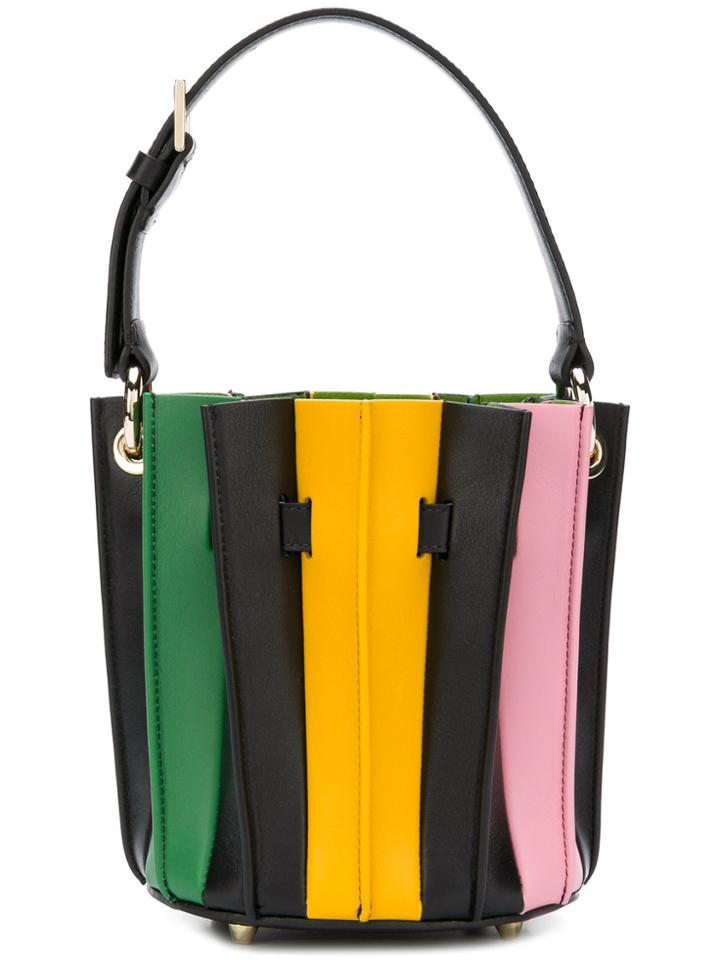 Sara Battaglia Plisse Mini Bag - Black