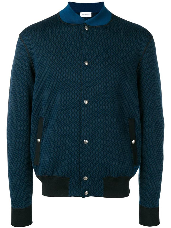 Salvatore Ferragamo Bomber-style Cardigan - Black