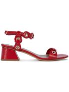 Agl Eyelet Detail Sandals - Red