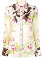 Dsquared2 Floral And Cow Print Shirt - Neutrals