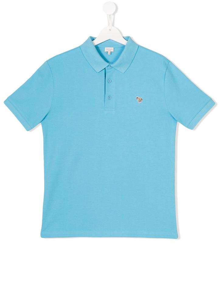 Paul Smith Junior Short Sleeve Polo Shirt - Blue
