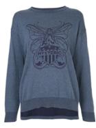 Hysteric Glamour Butterfly Print Sweatshirt - Blue