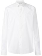 Les Hommes Layered Bib Shirt, Men's, Size: 54, White, Cotton/spandex/elastane