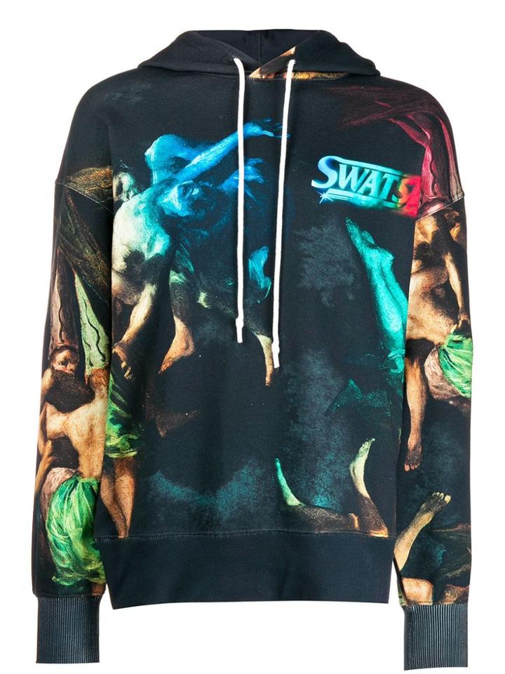 Swatsky Graphic Print Hoodie - Black