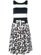 Marc Cain Belted Mixed-print Dress - White