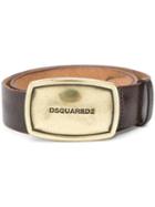 Dsquared2 Leather Buckle Detail Belt - Brown