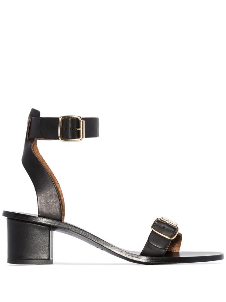 Atp Atelier Carmen 45mm Ankle Strap Sandals - Black