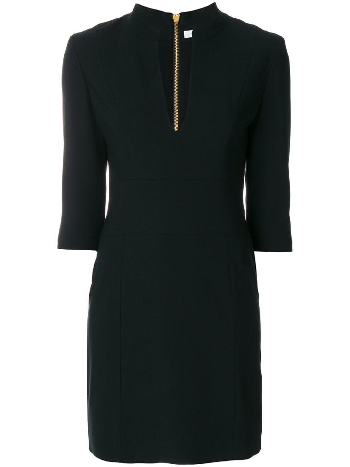 Pierre Balmain Fitted V-neck Dress - Black