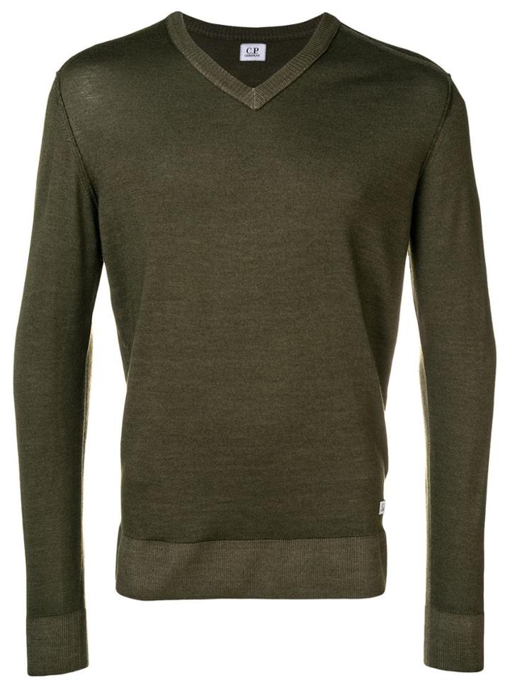 Cp Company V-neck Jumper - Green