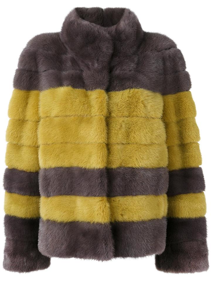Liska Striped Jacket - Yellow & Orange