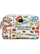 Dolce & Gabbana Mural Print Make-up Bag - White
