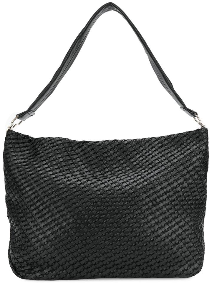 Desa 1972 Intrecciato Weave Shoulder Bag - Black