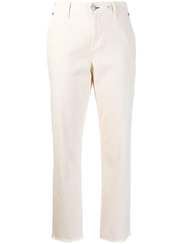 Rag & Bone Cropped Straight Leg Trousers - Neutrals