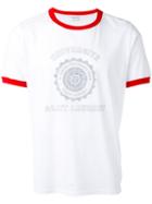 Saint Laurent Saint Laurent Université Ringer T-shirt, Men's, Size: Medium, White, Cotton