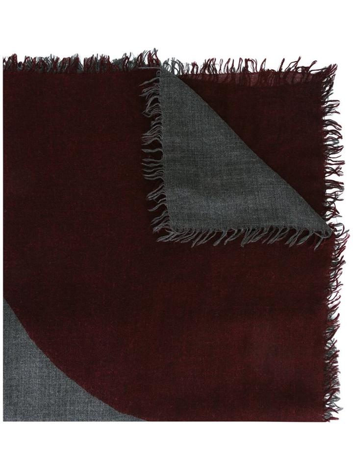 Faliero Sarti Woven Contrast Scarf, Women's, Grey, Silk/wool