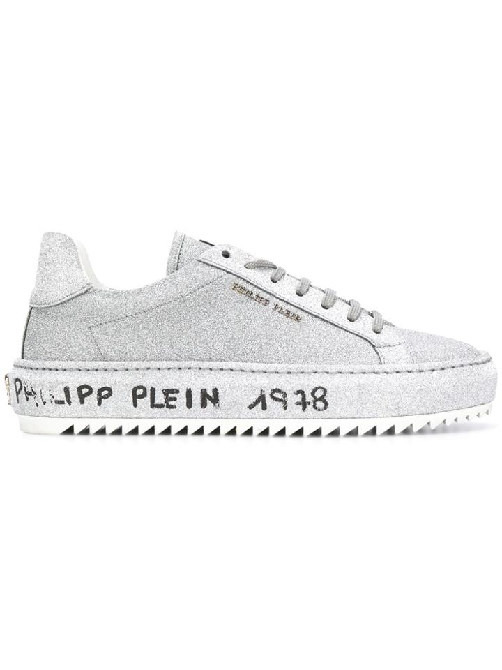 Philipp Plein Metallic Lace-up Sneakers