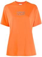 Burberry Embroidered Logo Oversized T-shirt - Orange