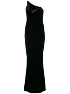 Emporio Armani Fitted One Shoulder Gown - Black