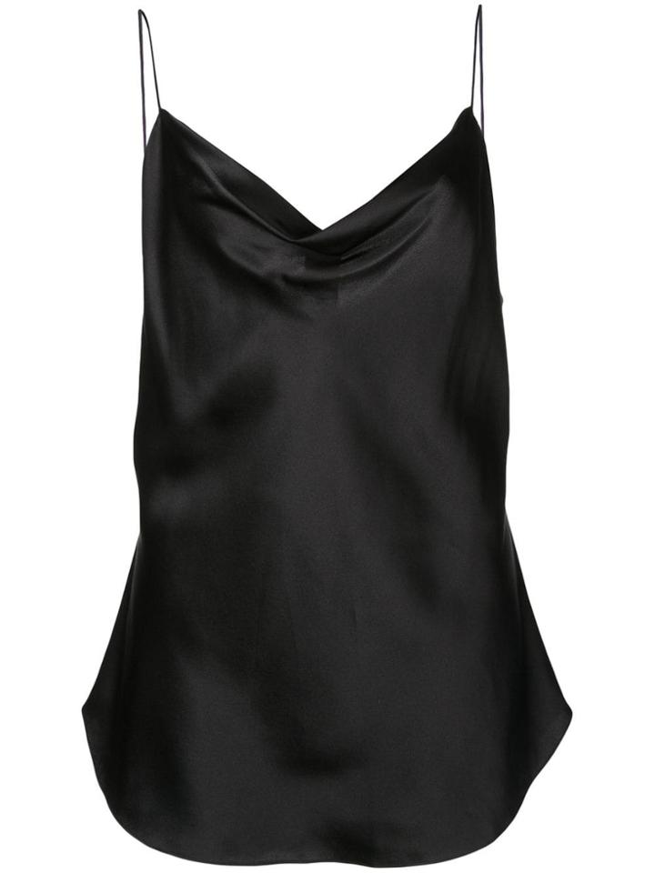 Cinq A Sept Marta Cami Silk Top - Black