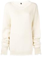 Unravel Project Distressed Cotton Sweater - Neutrals