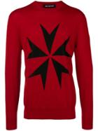 Neil Barrett Military Star Jumper - Red