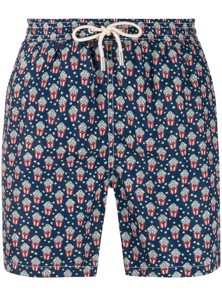 Mc2 Saint Barth Pop Corn Print Swim Shorts - Blue
