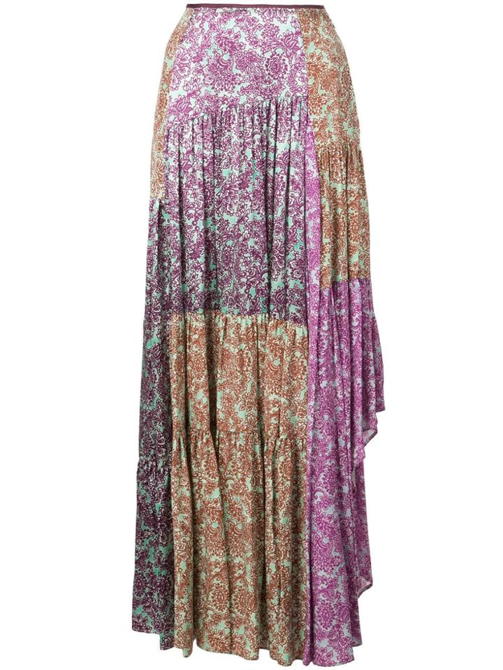 Amur Scout Floral Patchwork Skirt - Multicolour