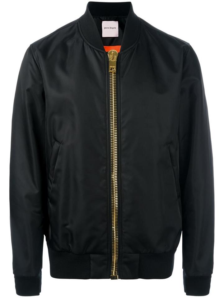 Palm Angels Bomber Jacket, Men's, Size: Xl, Black, Polyamide/viscose