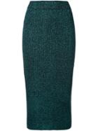 G.v.g.v. Glitter Knit Skirt, Women's, Size: Xs, Green, Nylon/polyester/rayon